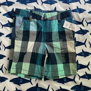 NWT Gap Boy’s 3T Blue Plaid Shorts